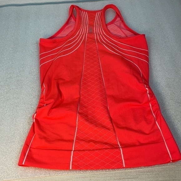 Athleta Finish Fast Line Racerback Tank Coral Small Athleta - Picture 7 of 8